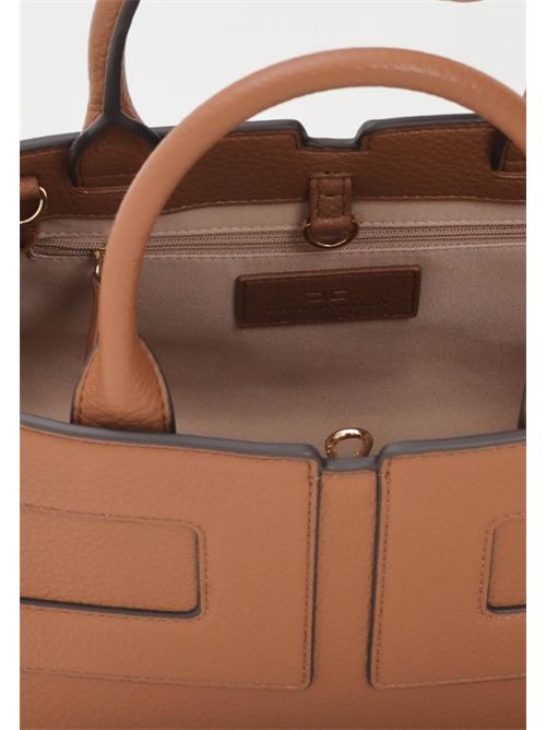 Brown women's handbag with logo ELISABETTA FRANCHI | BS35A56E2.EC1